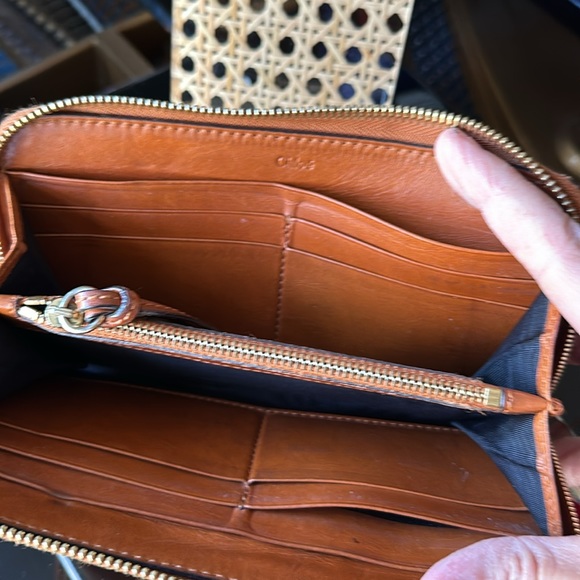 CHLOE preowned brown leather long wallet! - Picture 7 of 8